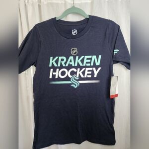 New Seattle Kraken Hockey Tee Shirt  Youth Large 14/16